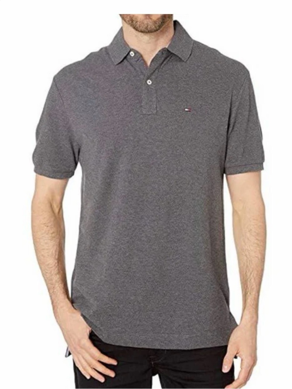 Tommy Hilfiger Men’s Charcoal Gray Polo Shirt